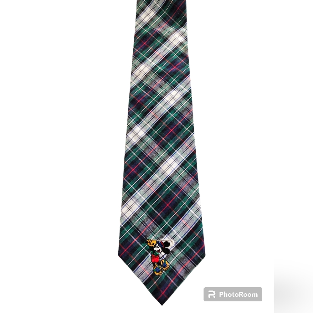 DISNEY Golfer Mickey Mouse Plaid Tie - Picture 6 of 9